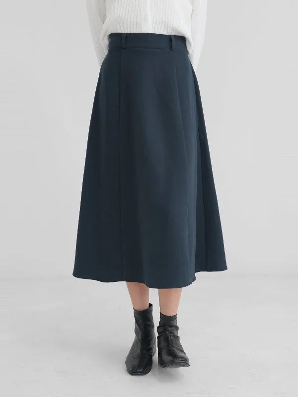 A-line Flared Midi Skirt*