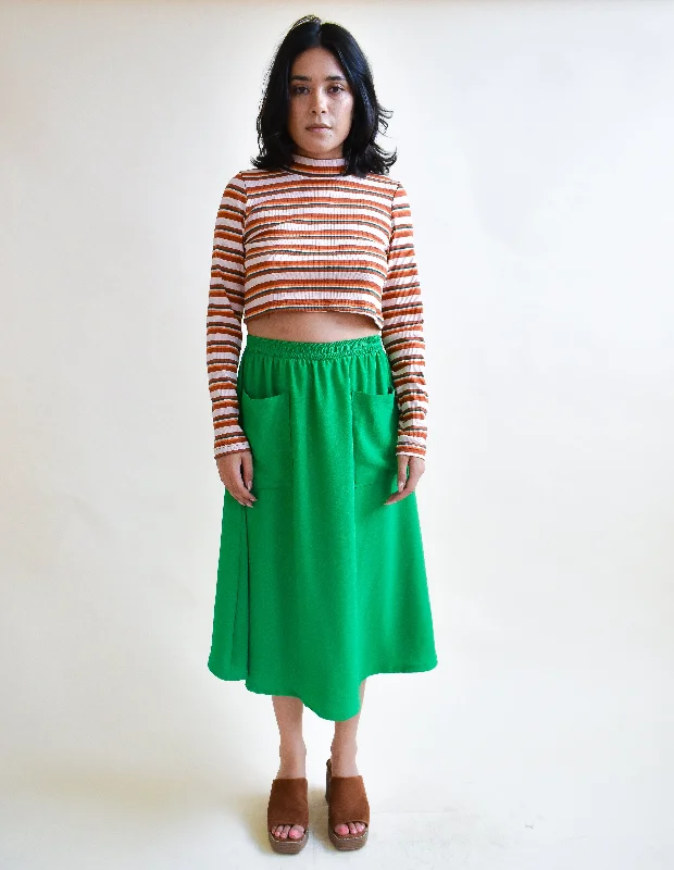 Eva Midi Skirt in Spinach