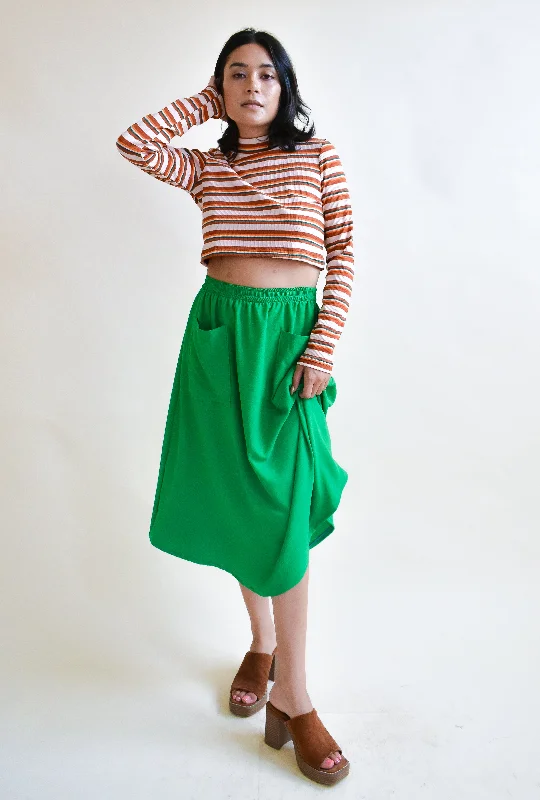 Eva Midi Skirt in Spinach