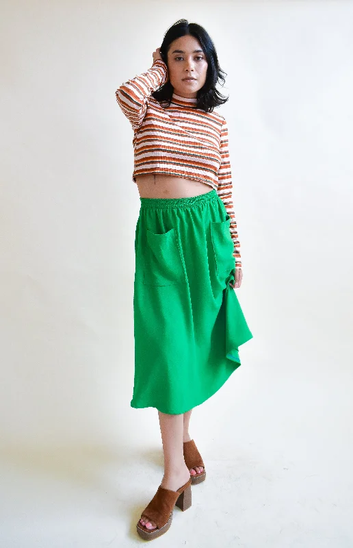 Eva Midi Skirt in Spinach