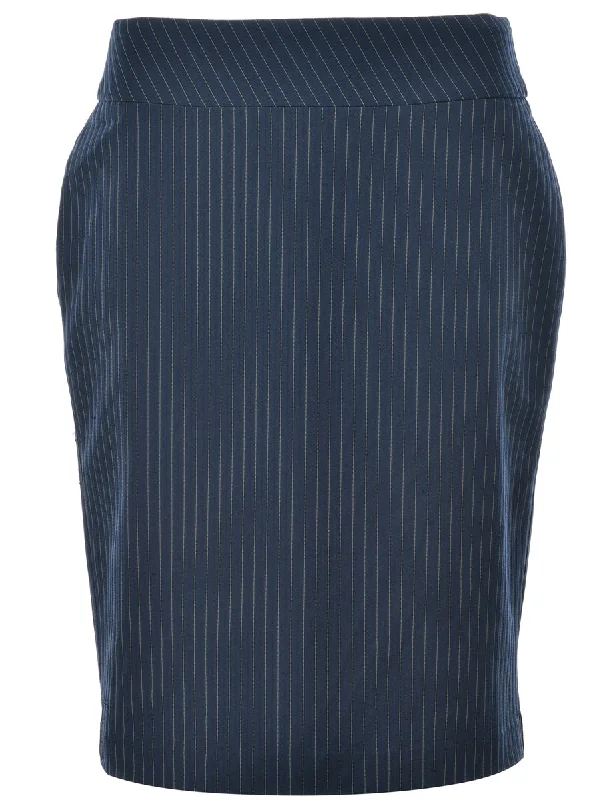 Pinstriped Pencil Skirt - M