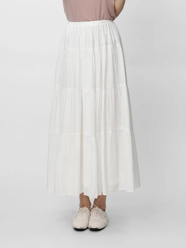 Tiana Textured Tiered Midi Skirt