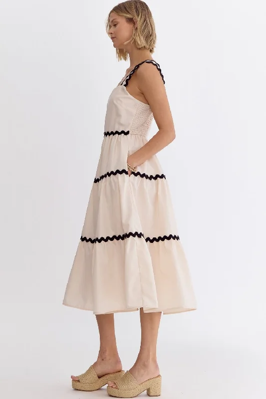 Summertime Sweetheart Ecru Midi Dress