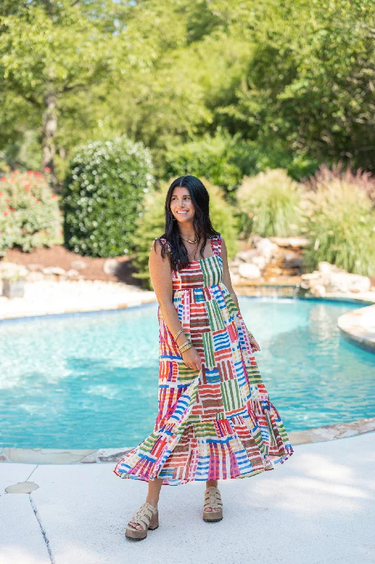 Chasing Summer Multicolor Midi Dress