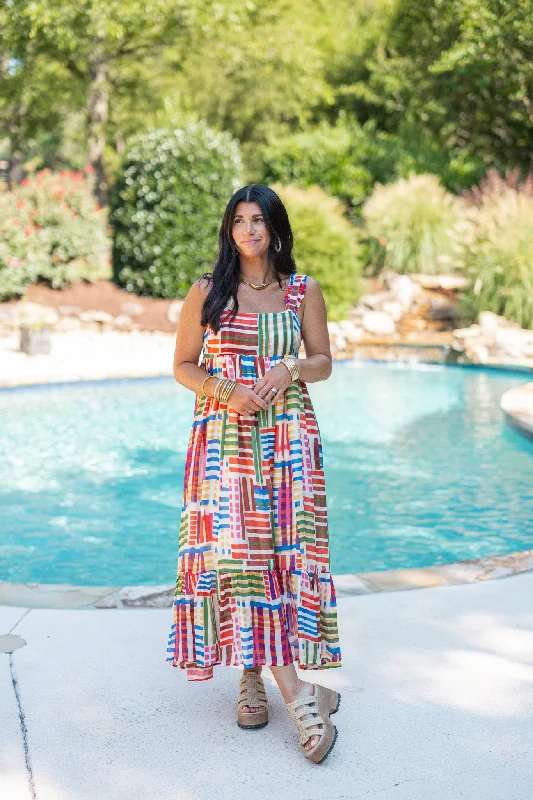 Chasing Summer Multicolor Midi Dress