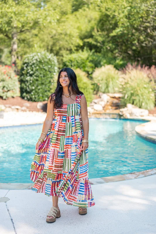 Chasing Summer Multicolor Midi Dress