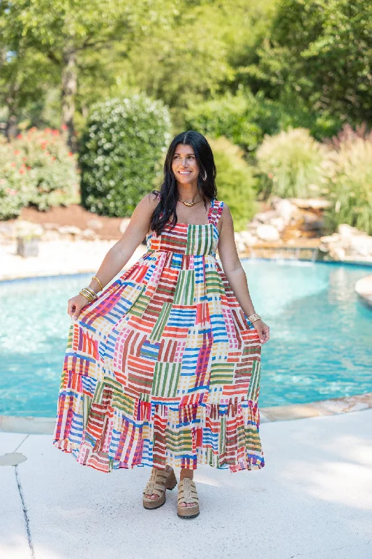 Chasing Summer Multicolor Midi Dress