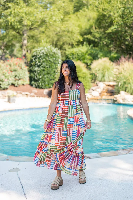 Chasing Summer Multicolor Midi Dress