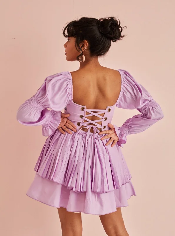 Pixie Lavender Puff Corset Dress