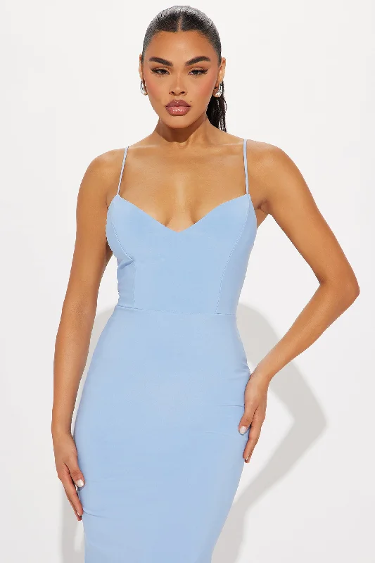 Talia Backless Gown - Light Blue