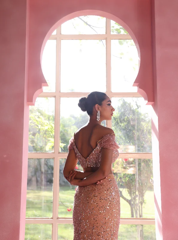 Tazmeen and Shazana Hand Embroidered Ombré Lehenga Set