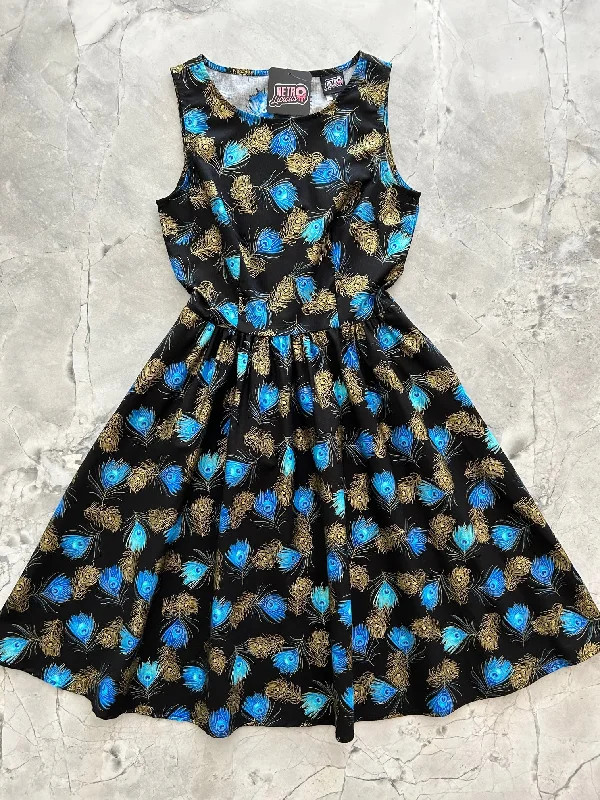 5175 Peacock Feathers Vintage Dress