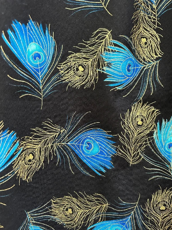 5175 Peacock Feathers Vintage Dress