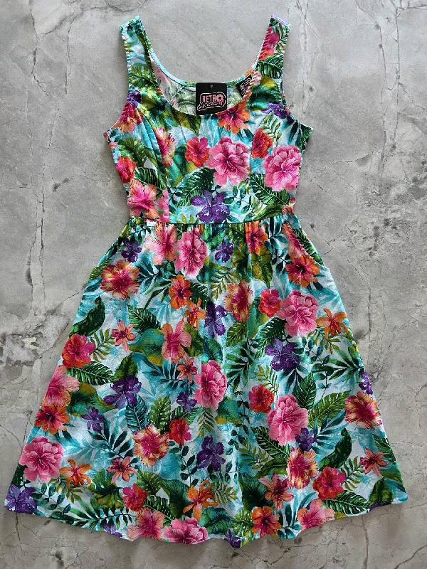 5299 Tropical Fit & Flare Dress