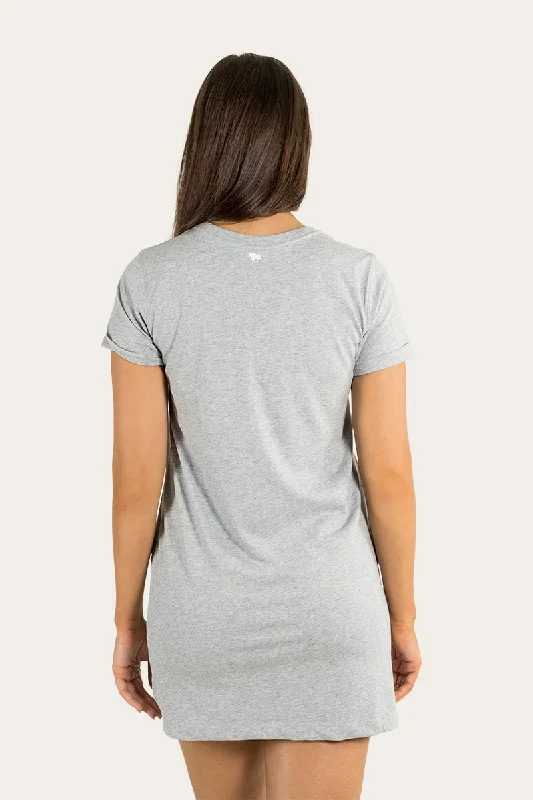 Delta Womens T-Shirt Dress - Grey Marle