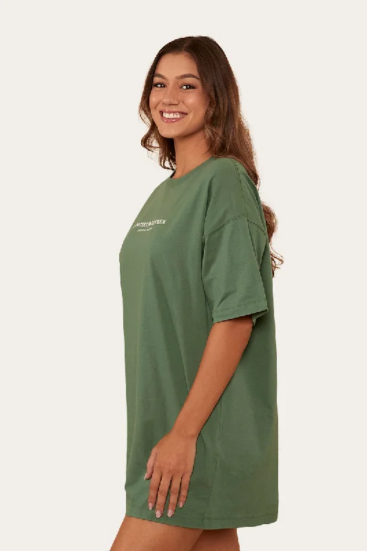 Journey Womens T-Shirt Dress - Cactus Green