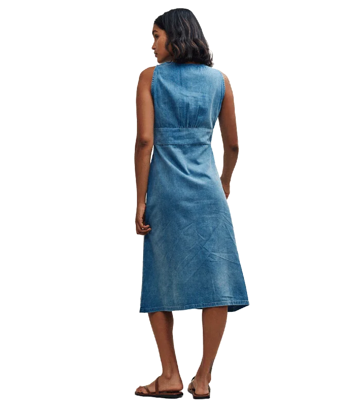 Sandra Midi Dress - Blue